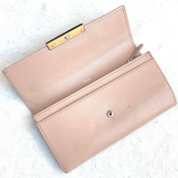 Auc Cartier Love Blush Pink Calfskin Leather Long Wallet - Picture 10 of 15